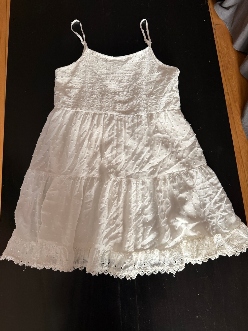 art class White Eyelet Tiered Sundress